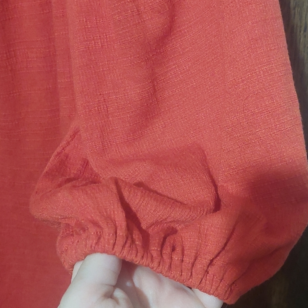 Women's Red Top with Crochet Detail - Picture 5 of 7